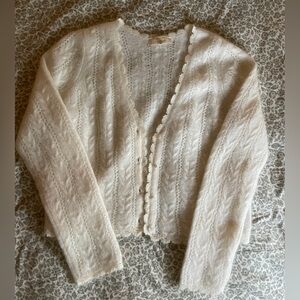 Sezane Antony Cardigan in Ecru Size Large